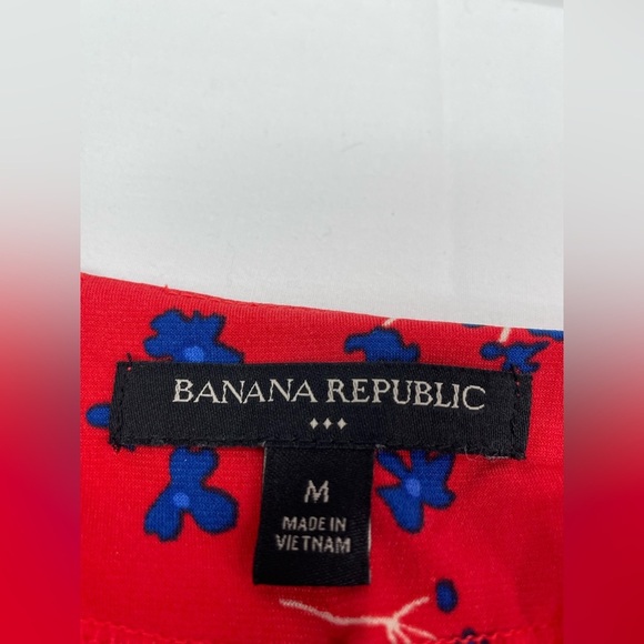 Banana Republic Print Twist Faux Wrap Sleeveless Dress Size Medium - Picture 5 of 8